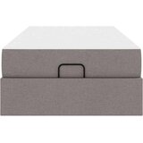 vidaXL Konstrukcija postelje z vzmetnico Taupe 90 x 200 cm blago | Shoptok.si