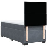 Box spring krevet s madracem tamnosivi 90x200 cm baršunasti | shoptok.hr