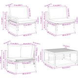 vidaXL Sjedeća garnitura za vrt 10 pcs Antracitno siva Čelik | shoptok.hr