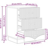  Noćni ormar Hrast artisan 43 x 41 x 63,5 cm Konstruirano drvo | shoptok.hr