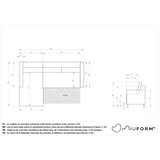 MID.YOU KOTNA SEDEŽNA GARNITURA, struktura temno modra | Shoptok.si