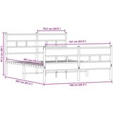 vidaXL Metalni okvir kreveta bez madraca boja hrasta 160x200 cm Cijene
