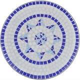 vidaXL bistro stolić plavo-bijeli 60 cm s mozaikom | shoptok.hr