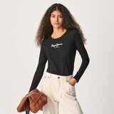 Pepe Jeans Majica z dolgimi rokavi ženska, črna barva | Shoptok.si