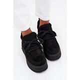 Boto Women's Snow Boots On Platform With Sheepskin Lining Sheep Type Black Luma Cijene
