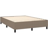  Box spring postelja z vzmetnico LED taupe 140x200 cm blago, (20790740) | Shoptok.si
