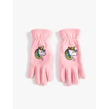 Koton Fleece Gloves Unicorn Embroidered