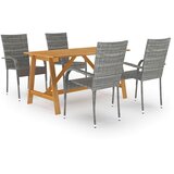 5-dijelni vrtni blagovaonski set sivi | shoptok.hr