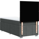 vidaXL Box spring postelja z vzmetnico temno siva 90x200 cm blago | Shoptok.si