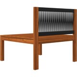  Vrtni set za sjedenje od 4 dijela s jastucima, krem drvo, akacija i uže | shoptok.hr