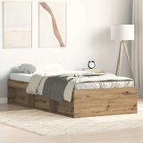 vidaXL Posteljni okvir brez vzmetnice artisian hrast 90x200 cm | Shoptok.si