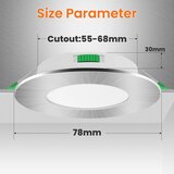 ALUSSO 6x 78mm vgradni LED reflektorji | Shoptok.si