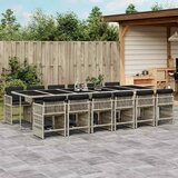  13-dijelni vrtni blagovaonski set s jastucima svijetlosivi | shoptok.hr