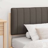 vidaXL Posteljni okvir z oblazinjenim vzglavjem Taupe 90 x 190 cm | Shoptok.si