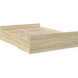  Okvir za krevet s ladicama boja hrasta 140x190 cm drveni | shoptok.hr