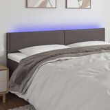  Uzglavlje sivo 200 x 5 x 78/88 cm od umjetne kože | shoptok.hr