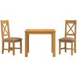  Blagovaonski set 3 kom. Siva Čvrsto Hrastovo Drvo | shoptok.hr