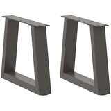 Noge jedilne mize V-oblika 2 kosa Antracit 30x(30-31,3)cm Jeklo | Shoptok.si