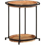 vidaXL stranska mizica Ø55x60 cm masivni les akacija | Shoptok.si