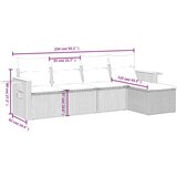 5-dijelni vrtni set sofa s jastucima bež od poliratana | shoptok.hr