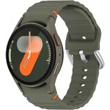 INF Samsung Watch 7 Wave pašček - srebrna zaponka (odporna proti bledenju) - vojaško zelena, (22148685) | Shoptok.si