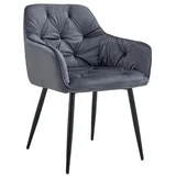 Kuhinjska stolica ADO 2 velvet siva