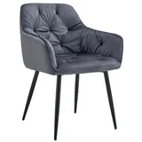 Kuhinjski stol ADO 2 velvet siva