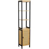 Tendance CEBU kupatilski ormarić sa 3 POLICE I VRATIMA 173X34X30CM MDF/BAMBUS Crna Cene