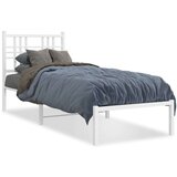 Metalni okvir za krevet s uzglavljem bijeli 80x200 cm | shoptok.hr