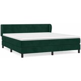  Krevet s oprugama i madracem tamnozeleni 160x200 cm baršunasti | shoptok.hr