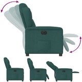  Električni naslanjač temno zeleno blago | Shoptok.si
