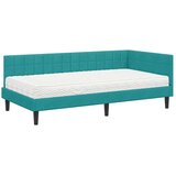  Kutni krevetni okvir s madracem Tirkizna 90 x 190 cm Baršun | shoptok.hr