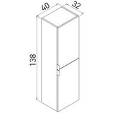 Hanah home kupatilski ormarić purus 40 199 | Eponuda.com