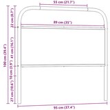  Zamjensko uzglavlje dimljeni hrast 90 cm čelik i konstruirano drvo | shoptok.hr
