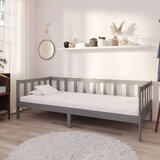  Dnevna postelja z vzmetnico 90x200 cm siva trdna borovina, (20644241) Cene