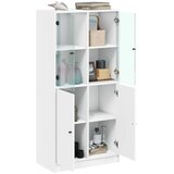  Visoka komoda s vratima bijela 68x37x142 cm konstruirano drvo | shoptok.hr
