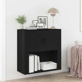  Ormar za Zid Zidne Crni hrast 80 x 33 x 80 cm Konstruirano drvo Cijene