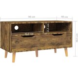 vidaXL tv ormarić boja dimljenog hrasta 90 x 40 x 48,5 cm od iverice | shoptok.hr