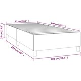  Za krevet s oprugama krem 100x200 cm od tkanine | shoptok.hr