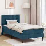  Krevetna konstrukcija s uzglavljem Plava 80 x 200 cm Baršun | shoptok.hr