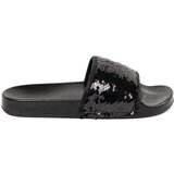 Shelvt Black women's flip-flops with sequins | shoptok.hr