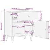  Nočna omarica 50x33x60 cm trden mangov les | Shoptok.si