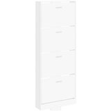 Ormarić za cipele bijeli 59 x 17 x 150 cm od konstruiranog drva | shoptok.hr