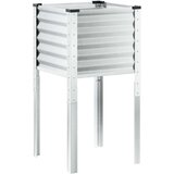 vidaXL Vrtna greda 45x45x88 cm vremensko odporno jeklo | Shoptok.si