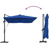  Kantilever Roma suncobran s LED svjetlima Azure plava 352x251x265 cm Aluminij | shoptok.hr