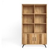 Marckeric Polica za knjige u dekoru hrasta u prirodnoj boji 92x160 cm Nordic - | shoptok.hr