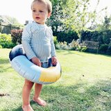 Liewood majica za kupanje noah seersucker stripe sea blue/white | shoptok.hr