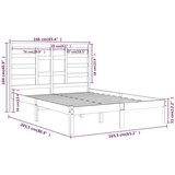  Posteljni okvir bel iz trdnega lesa 160x200 cm, (20647258) | Shoptok.si