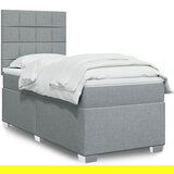  The Living Store Box spring postelja z vzmetnico svetlo siva 90x200 cm blago - Box Spring Postelja, (21519185) | Shoptok.si