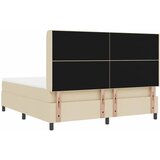  Krevet s opruga kutije s jastukom Krema 200 x 180 cm tkanina | shoptok.hr